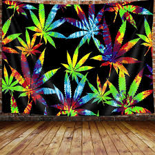 Dope weed rugs for sale & bathroom décor. Amazon Com Tie Dye Weed Tapestry For Men Trippy Marijuana Stuff Stoner Posters Tapestry Wall Hanging Accessories For Bedroom Hippie Psychedelic Black Tapestry Blanket College Dorm Home Decor 71 W X 60 H