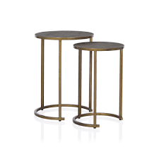 Palmer round nesting end table. Knox Round Nesting Side Tables Set Of 2