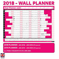 2018 Yearly Annual Office Home Wall Planner Calendar Chart