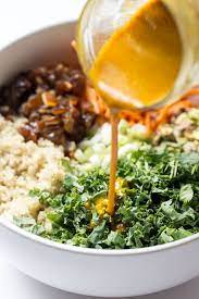Moroccan Quinoa Salad With Kale Simply Quinoa Recipe Orange Recipes Healthy Healthy Recipes Moroccan Salad