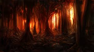 2560x1440 Digital Art Nature Trees Forest Painting Burning Forest Background Anime 2560x1440 Download Hd Wallpaper Wallpapertip Art, computer, digital art, concept art, mage, wizard, fantasy art.