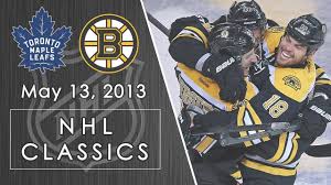 After looking like they were overmatched in the first couple of games in the. Nhl Classics Bruins Use A Massive Rally To Move Past Maple Leafs In Game 7 5 13 2013 Nbc Sports Youtube