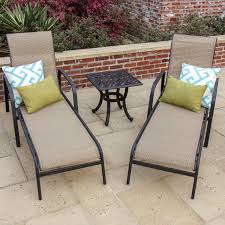 Madison Bay 3 Piece Sling Patio Chaise Lounge Set By Lakeview Outdoor Designs Bbqguys Pool Patio Furniture Patio Lounge Chairs Patio Chaise Lounge