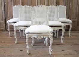 Set Of 6 French Country Painted Cane Back Dining Chairs 5 996per Set Dining Chairs French Country Dining Chairs Dining Furniture