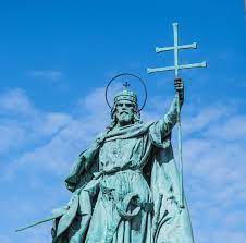 Millecentenáriumi emlékmű, szent istván király idézetes tábla, 2019 ajka.jpg. Saint Stephen Who Was He And Why Is He So Important