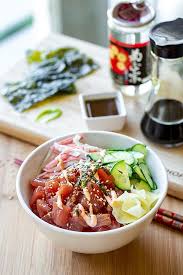 Poke Bowl With Spicy Ahi Tuna Rezept Rezepte Rezeptideen Hauptgericht