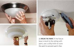 Install a plastic replacement ceiling box that's rated for 50 pounds. Installing Light Fixture How To Replace It Diy Home Improvement