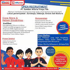 Check spelling or type a new query. Lowongan Kerja Crew Store Helper Disabilitas Alfamart Jawa Timur