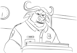 Some of the coloring pages shown here are zootopia coloring mr big, zootopia coloring click on the coloring page to open in a new window and print. Chief Bogo In Zootopia Coloring Page Free Printable Coloring Pages For Kids