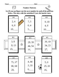 Number Patterns Elementary Number Patterns Worksheets Number Patterns Pattern Worksheet