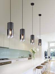 trio hanglamp robin 1xe27 max 28 0 w glas rookkleur armatuur metaal mat zwart kookeiland verlichting rustieke kroonluchter hanglampen keuken