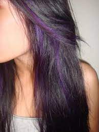 Singer justine skye loves adding various shades of purple to hair. Deep Purple Highlights On Black Hair