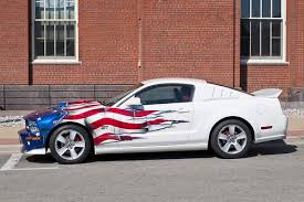 American Muscle Cars Patriotic Paint Job On The Mustang Gt Mustang Muscle Cars Mustang Cars