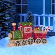 Christmas Decorations Outdoor Train Led Lights 5ft Garden Ornaments Presents Art Ebay Sal Outdoor Christmas Decorations Christmas Decorations Christmas Train