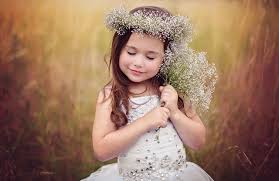 With plush teddy bear toy. Wallpaper Little Girls Brown Haired Children