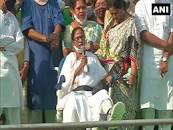 Image result for khela hobe wheel chair par mamta banarji images