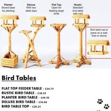 Bird tables allow birds, to eat, drink and rest as they go about their business and are a great way to before we get into our buyers guide and top 7 models, we would like to bring your attention to our. Anyone Interested In Bird Tables Pet Supplies Liverpool Facebook