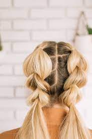 If you want to do an updo with your short hair, here's a step by step guide to help you style this chic short hairstyle for women. Pull Through Double Braid Rave Hair Easy Braids Diy Hairstyles