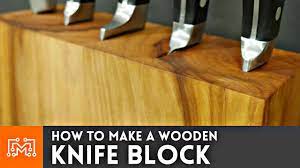 How To Make A Wooden Knife Block That Holds Your Cookbook I Like To Make Stuff Knife Block Wooden Knife Knife Block Diy