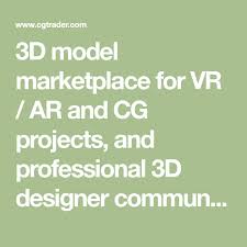 Cgtrader 3d Model Store 3d Model Model Design