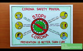Set of coronavirus prevention icons with tips to stop transmission including cough etiquette, sneezing, hand washing, hand sanitizer and face mask. Online Covid 19 Inter School Poster Making Competition Held In July And Received From Dde South West Zone Of District South West To Encourage The People To Fight Against Coronavirus District