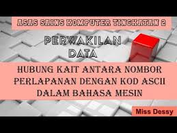 Menukar pengekodan ascii kepada nombor perenambelasan dengan menggunakan kaedah pengiraan. 1 1 4 Hubung Kait Antara Nombor Perlapanan Dengan Kod Ascii Dalam Bahasa Mesin Youtube