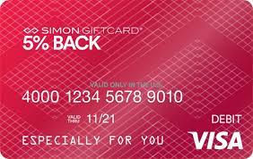 Use online and in store · earn my best buy™ points · no fees 5 Back Visa Simon Giftcard Simon