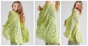 Free triangle shawl knitting pattern. Chiffon Lace Shawl Free Knitting Pattern Women Lace Shawl
