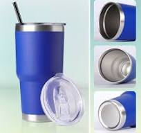Amazon.com | DOMICARE 30 oz Tumbler with Lid and Straw, Stainless Steel  Tumblers Bulk, Insulated Vacuum Double Wall Travel Coffee Mug, Durable  Powder ...