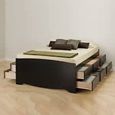 Use the six 18 deep drawers (three on each side) included in this mate's bed to stow away blankets, linens and anything else that won't quite fit into your other bedroom furniture, and conserve floor space while you're at it. Amazon Com Prepac Full Mate S Platform Storage Bed With 6 Drawers Espresso