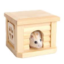 Bwogue Pet Small Animal Hamster Wood House Hamster Cage Hamster Hideout Toys You Can Obtain More Information By Clicki Small Pets Small Animal Cage Pet Cage