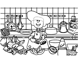 Impressionists (monet, manet, renoir.) to the genius of pop art (andy warhol, keith haring), passing by van gogh and picasso, you will always find a complex picture to print and color. Cooking Demonstration In Kitchen Coloring Pages Download Print Online Coloring Pages For Free Coloring Pages Online Coloring Pages Preschool Coloring Pages