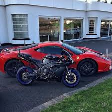 The suspension, motor size, and designs are different and work best in that environment. Dazzlingbike For Today R1 Vs Ferrari By R1sam Got Your Own Dazzlingbike Tag And Mention Dazzlingbike Dont Forget T Amazing Cars Bike Motorcycle