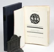 Russia ruble (old currency code; R U R Rossum S Universal Robots Karel Capek First Edition