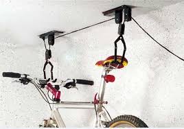 2 Sets Of Ceiling Mounted Hanging Bicycle Bike Lift Garage Storage Pulley Rack 27 54 Bike Rack Garage Bike Lift Bike Hanger