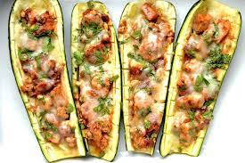 Bbq Chicken Pizza Stuffed Zucchini Boats Wholesomelicious Recipe Zucchini Boats Zucchini Recipes Bbq Chicken