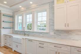 Seawatch Kitchen Wilmington Nc Hollingsworthcabinetry Com Coastal Blue Floating Shelves Floating Shelves Kitchen Coastal Kitchen Home