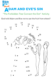 Adam And Eve Connect The Dots Activity Bible Crafts For Preschoolers Adam And Eve Printable Preschool Bible Lessons Kids Sunday School Lessons Bible Lessons