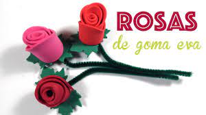 Convierte tus láminas de goma eva en preciosas rosas artificiales para decorar en casa o regalar. Rosas De Goma Eva O Foamy Manualidades On