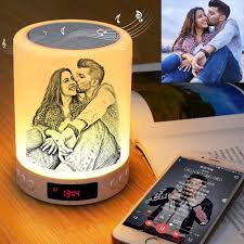 Personalized Photo Night Light Bluetooth Music Player Magic Lunar