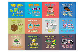 Just what the doctor ordered, a party! Amazon Com Creanoso Funny Knock Knock Puns Jokes Stickers 5 Sheet Total 60 Pcs 5 X 12pcs Individual Small Size 2 1 X 2 Unique Personalized Designs Flat Surface Diy Decoration Art Decal For Kids