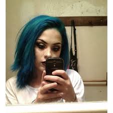 Blue Hair With Ion Color Brilliance Sky Blue Aqua Alternative Hair Style Blue Hair Inspiration Crazy Hair Hair Makeup