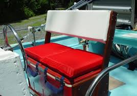 This Is A Great Idea For Diy Livewell Seat Where The User Has Taken An Old Cooler Box And Adapted It With Some Seating Diy Boat Seats Cooler Seat Pontoon Boat