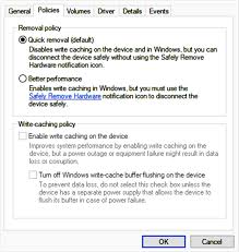 If it gets corrupted, the display output may stop working as expected when you connect to an external monitor. Windows 10 Default Media Removal Policy Windows Client Management Microsoft Docs