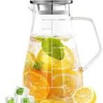 Amazon.com: Glass Pitcher with Lid - HIHUOS 68oz Water ...