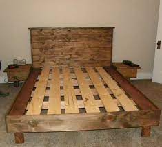 Shop wayfair for all the best queen bed frames. A Queen Size Bed Platform No Box Spring Necessary Built From 2x4s 1x6 S And 1x6 Tongue And Groove Wh Cool Bed Frames Bed Frame With Drawers Cheap Bed Frame