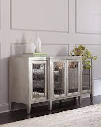 Sourcing beautiful root consoles is our passion, and when we find a spectacular piece, we have it this console is finished on both sides, making it functional against clear glass or used as a room. Cait Antiqued Silver Leaf Console
