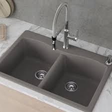 Kraus Forteza 33 X 22 Double Basin Drop In Kitchen Sink Finish Gray Interiores Interiores Design Disenos De Unas