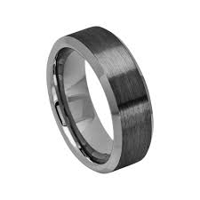 Grey Wedding Band Gunmetal Ring Mens Wedding Band 8mm Engagement Band Tungsten Carbide Grey Man Wedding Band Anniversary Brushed Gunmetal Rings For Men Rings Mens Wedding Bands Tungsten Carbide Wedding Bands