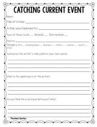 Current Events Freebie Current Events Worksheet Social Studies Middle School Teacher S Blog